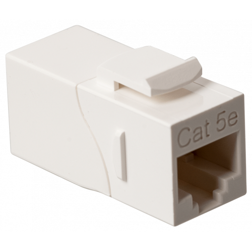 Повторитель портов RJ-45, неэкранированный, 90 градусов, кат.5E, формата Keystone, белый